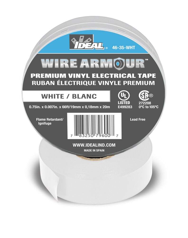 Vinyl Color Coding Tape, White, 3/4 X 66'
