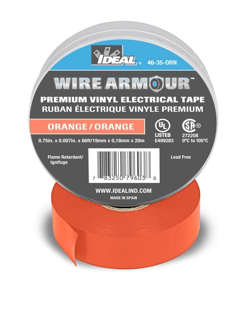 Vinyl Color Coding Tape, Orange, 3/4 X 66'
