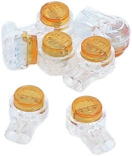 IDC 2-Wire UY Yellow ButtSplc Jellybean, 100/Card