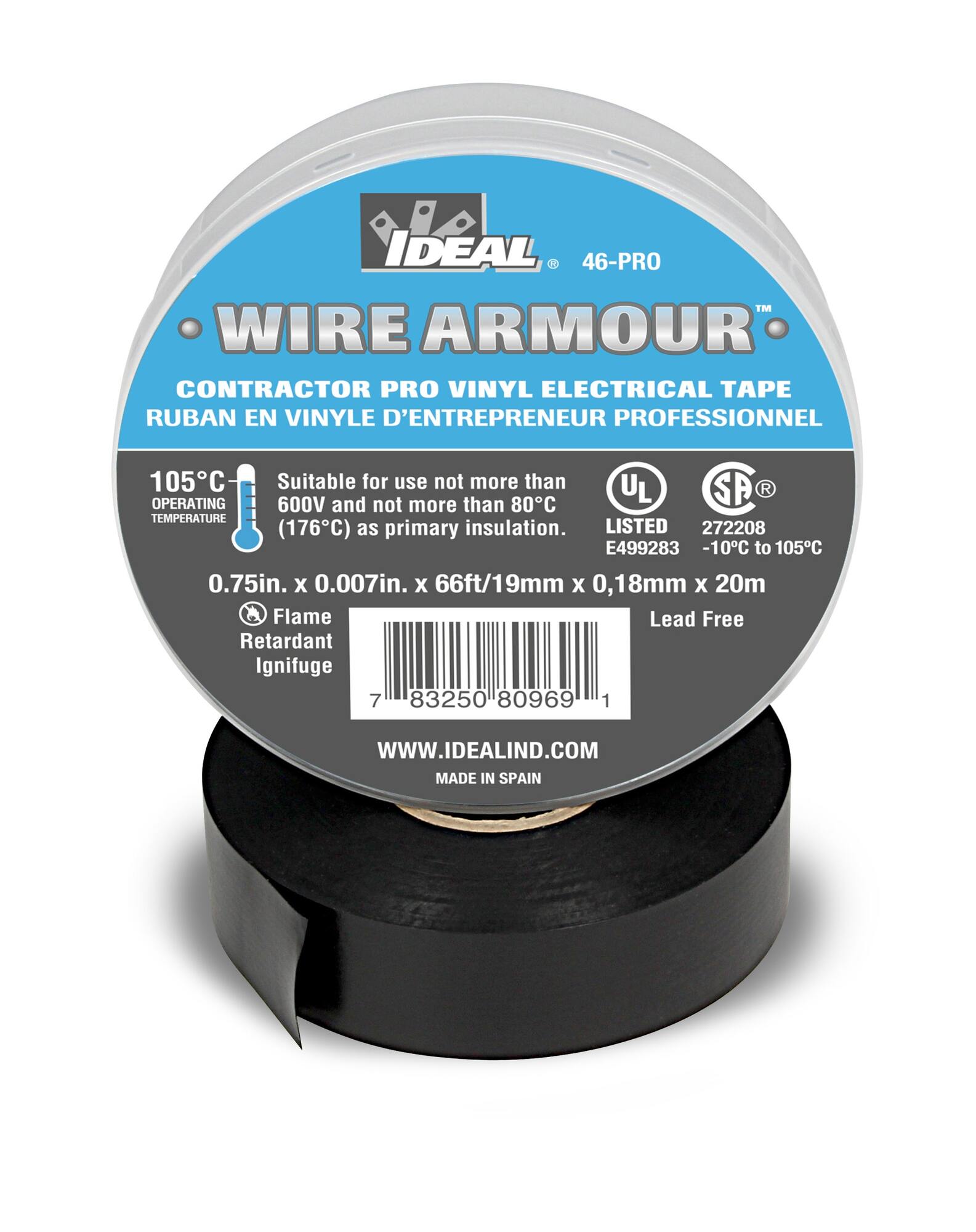 Pro Vinyl Tape 3/4X66FT 1.5, Black