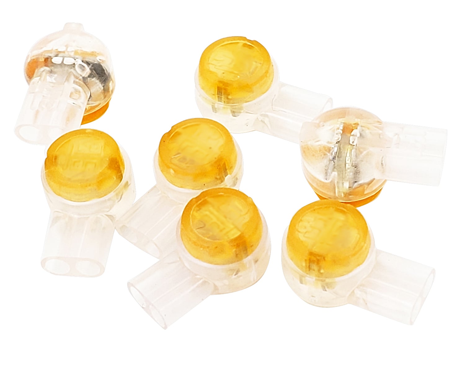 UY2 Yellw IDC 2Wire Butt Splice Jellybean 100/Clam