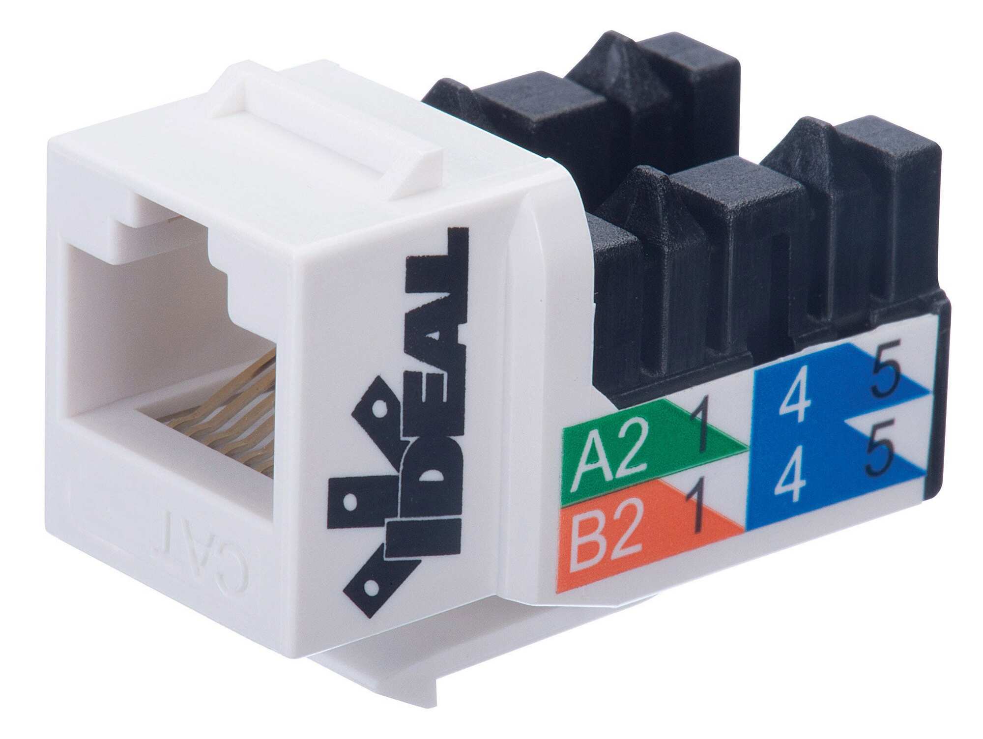 CAT6 Keystone Modular Jack White 10/Clam