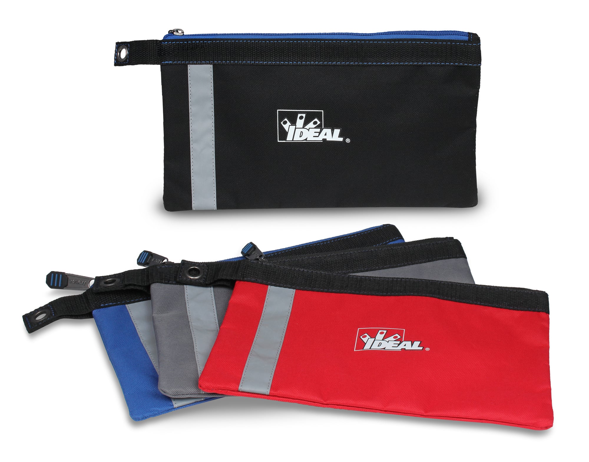FLAT ZIPPER POUCH 4 PACK COLORS