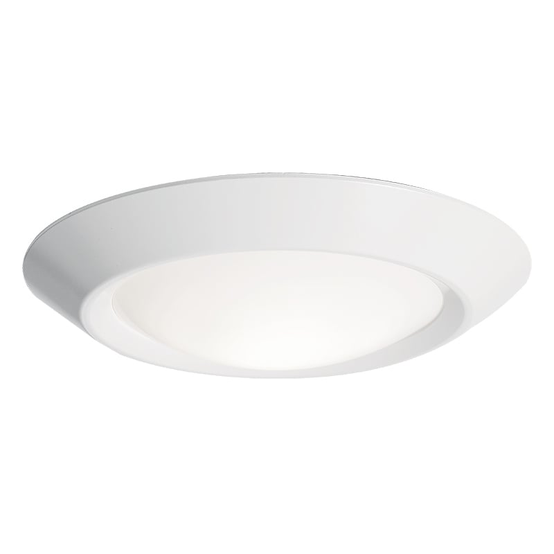 6'' Basic Series LED Surface Mount Fixture, Generation 2, 1000 Nominal Lumens, 3000K, 90+ CRI, 120V, Forward/Reverse Phase Cut, White