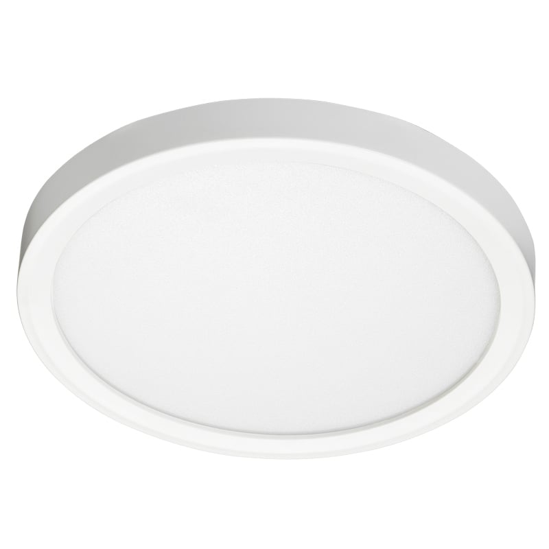 Juno SlimForm Surface Mount Downlights - Round, 7 Inches, 1000 Nominal Lumens, 4000K, 90+ CRI, 120V, Forward/Reverse Phase Cut, White, SKU - 259ENV