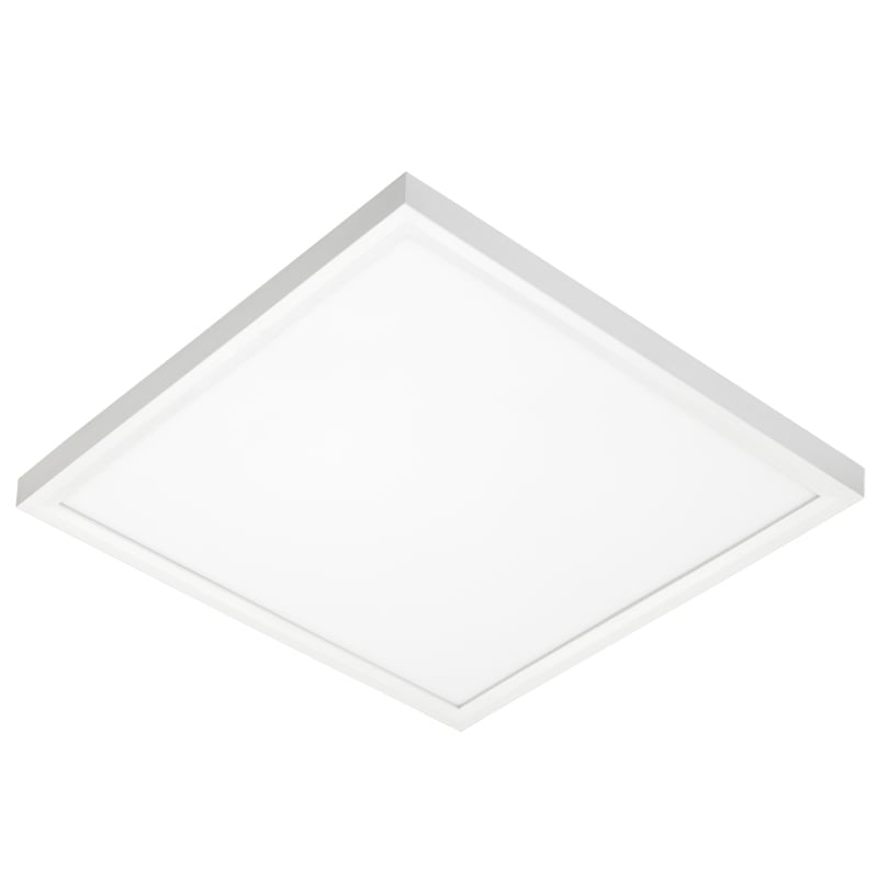 Juno SlimForm Surface Mount Downlights - Square, 12 Inches, 1300 Nominal Lumens, 4000K, 90+ CRI, 120V, Forward/Reverse Phase Cut, White, SKU - 259EPN