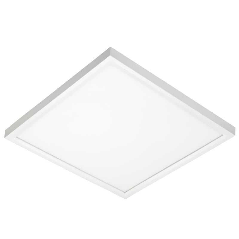 Juno SlimForm Surface Mount Downlights - Square, 14 Inches, 1800 Nominal Lumens, 3000K, 90+ CRI, 120V, Forward/Reverse Phase Cut, White, SKU - 259ER5