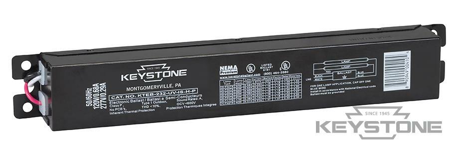 2 x F32T8, 1.18BF, 120-277V, Instant Start, Electronic
