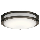 The Avon collection 14in.in. LED flush mount features an Acrylic diffuser to provide an even spread of light. An Olde Bronze finish adds to this fixtures transitional style.