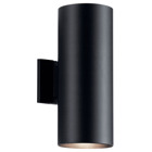 This 2-light wall cylinder features a unique two light design in a Black finish that shoots light both up and down your walls.