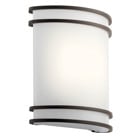 This 10.75in. 1-light LED wall sconce is in a transitional style and features an Olde Bronze finish. White acrylic provides an even diffusion of light.