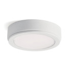 Create a stunning lighting effect within glass-faced cabinets or above small, niche spaces with the Kichler 24V LED Accent Disc. This compact, low-voltage light offers significant, yet gently diffused light output, and works with our Kichler 24V power supplies to create a beautiful lighting system. Its sturdy design and textured white finish can install as either a recessed or surface mounted fixture based on the application. Model shown here is  2700K with a textured white  finish.