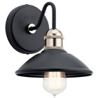 Bring a touch of the outdoors in with Clydefts 1-light 7.5in; wall sconce. A Black finish, a vintage-inspired socket and diamond knurl banding enhance the industrial look.