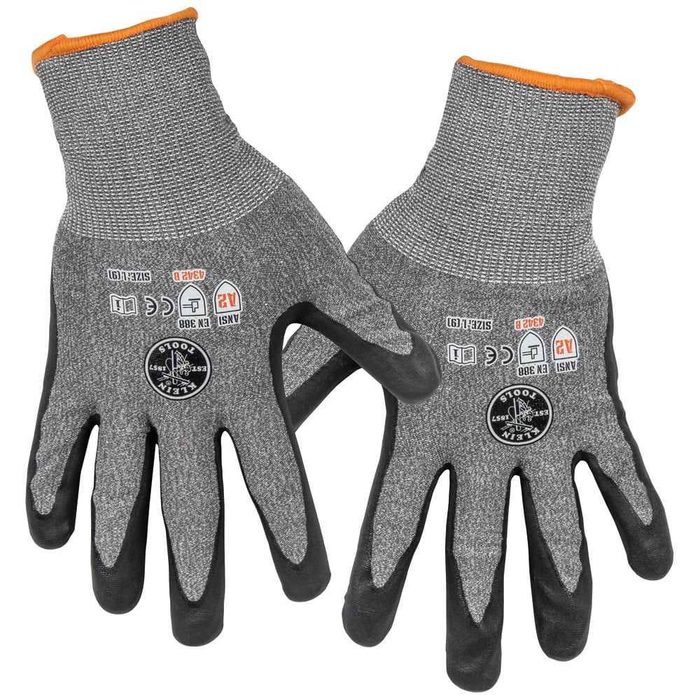 Work Gloves, Cut Level 2, Touchscreen, Large, 2-Pair