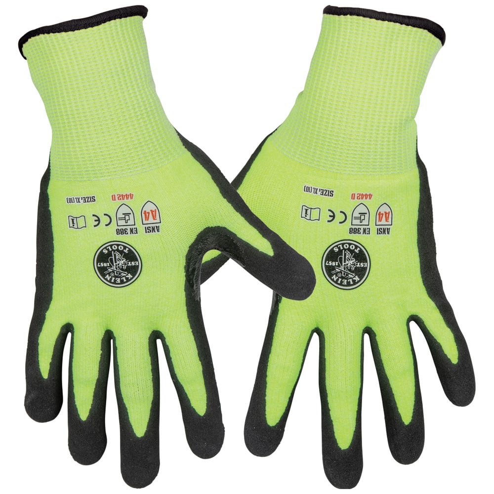 Work Gloves, Cut Level 4, Touchscreen, X-Large, 2-Pair