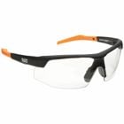 Standard Safety Glasses, Clear Lens, Safety glasses have low profile narrow lens wrap around design to blend seamlessly to your face