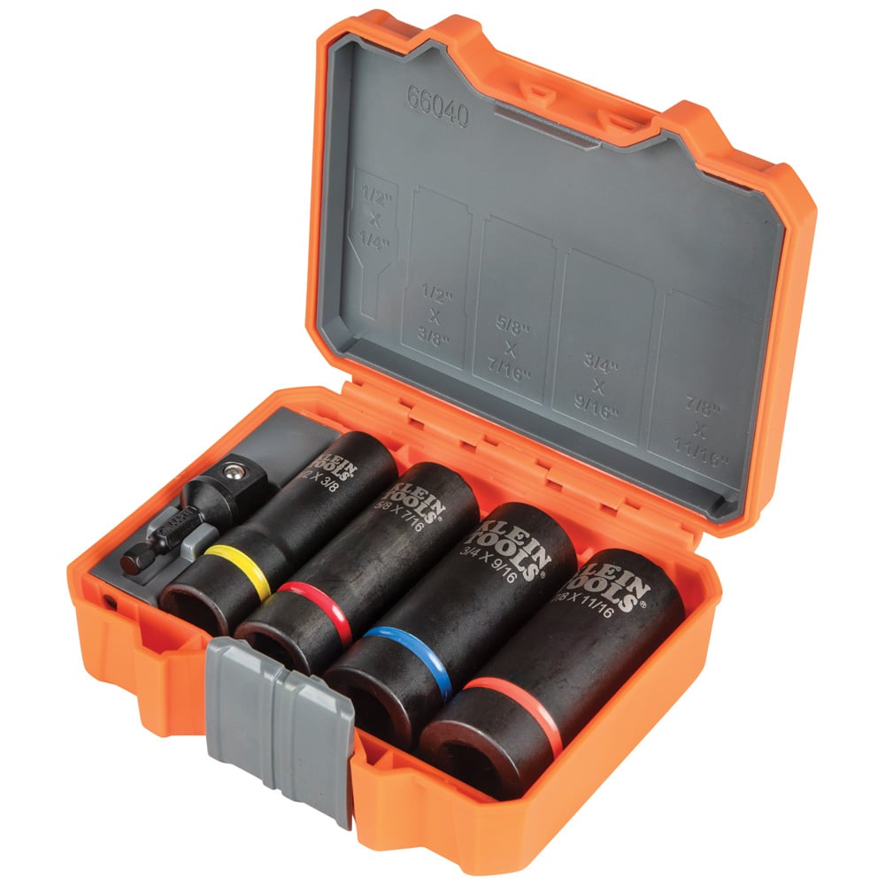 2-in-1 Impact Socket Set, 12-Point, 5-Piece