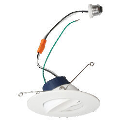 LED RT56 Gimbal, 10W, Dimmable, 90CRI, 900 Lumens, Selectable 2700, 3000, 3500, 4000, 5000K, 50000 life