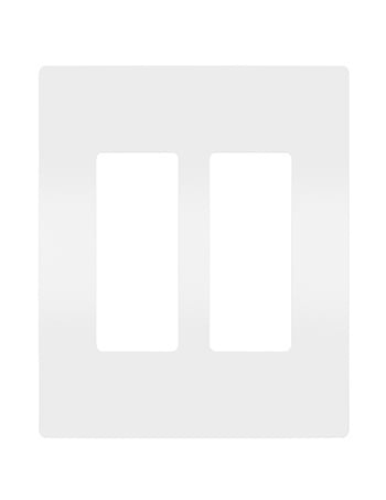 Radiant 2-Gang Screwless Wall Plate, White