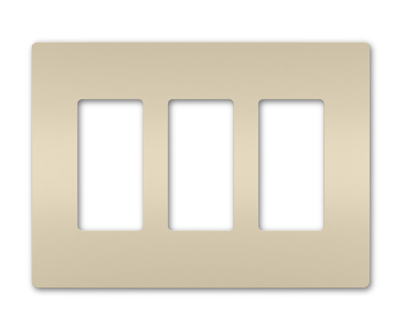 Radiant 3-Gang Screwless Wall Plate, Light Almond