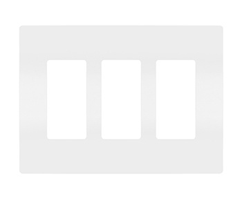 Radiant 3-Gang Screwless Wall Plate, White