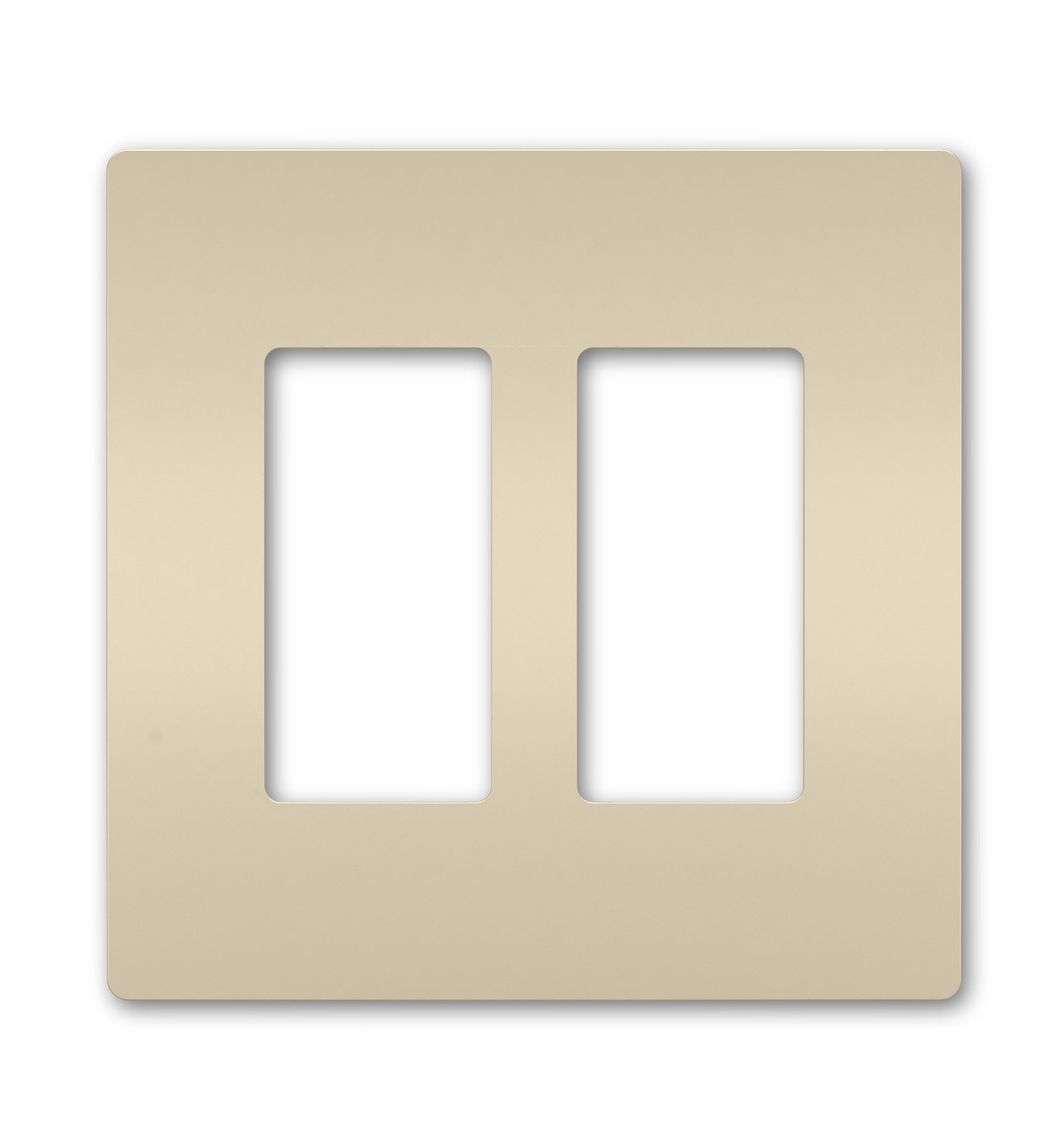 Radiant 2-Gang Screwless Wall Plate, Light Almond