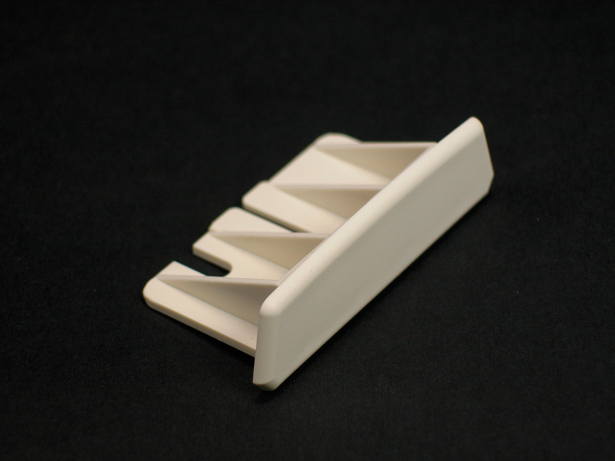 Non-Metallic, Blank End Fitting, 2300BAC Series. Size: 2-1/4" Length, 1" Width. PVC, White.