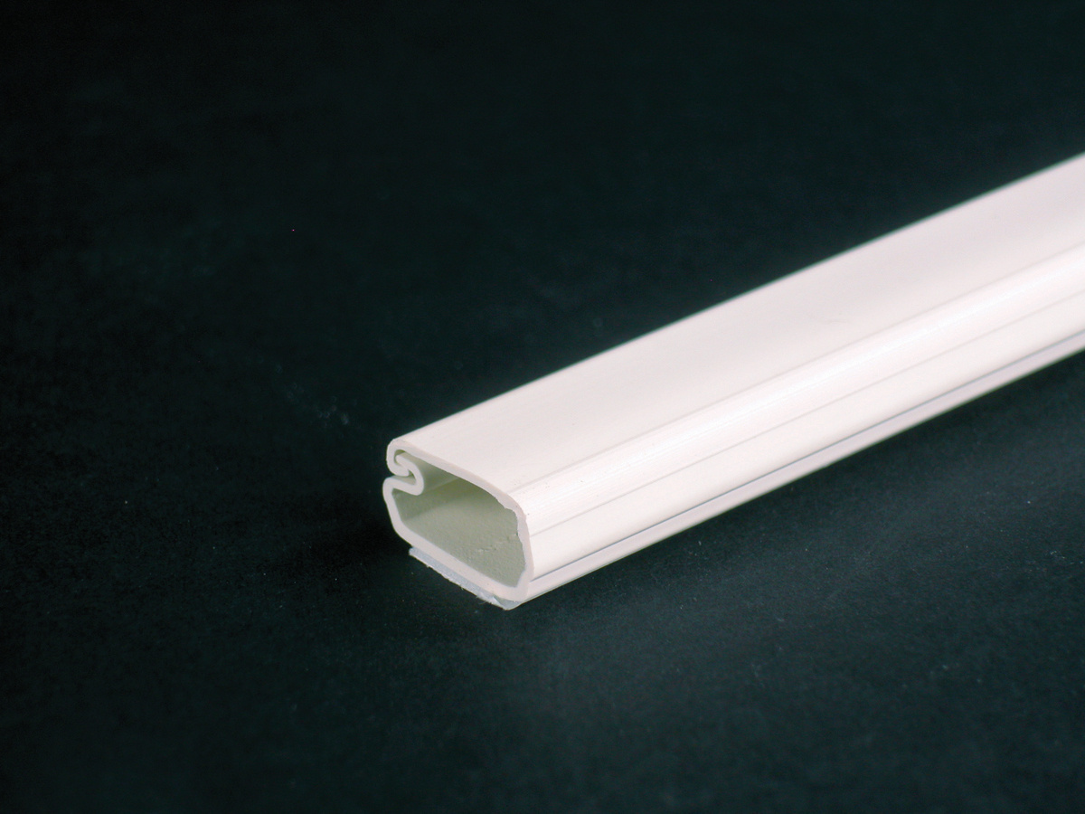 Uniduct; One-Piece Latching Raceway; 6 ft, Durable Impact-Resistant PVC, Ivory
