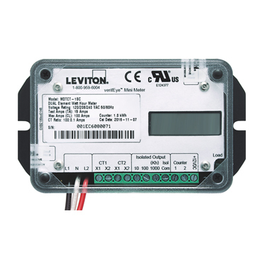GEN3 Dual Element Mini Meter, 0.1kWh, 3W 120V 100A LCD Module with 2 Split core CTs