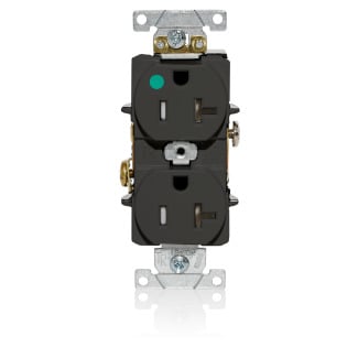 Duplex Receptacle, Tamper-resistant, Hospital Grade, 2-Pole 3-Wire Grounding, NEMA 5-20R, 20A-125V, Flat Face, Back And Side Wired, Black. 1-piece Ground-Contractor Pack