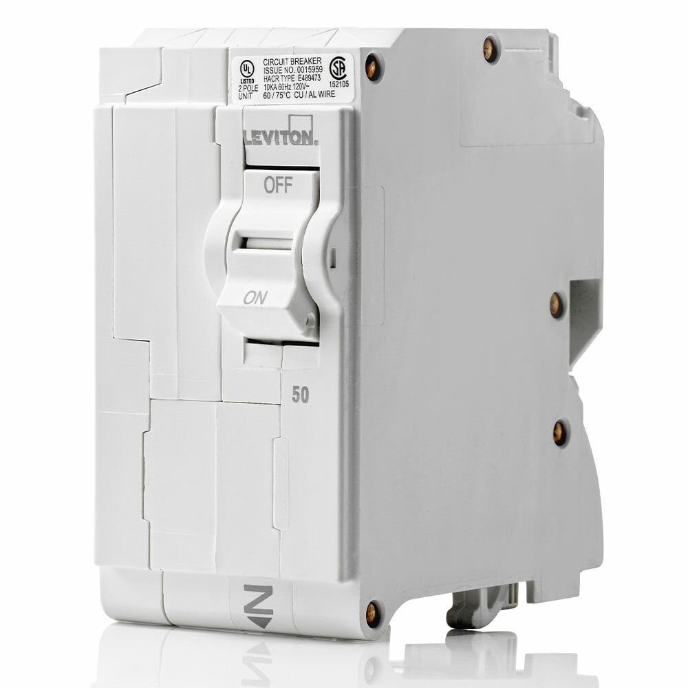 Branch Circuit Breaker, Standard 2-Pole 50A 120/240V, 10Ka Interrupt Rating