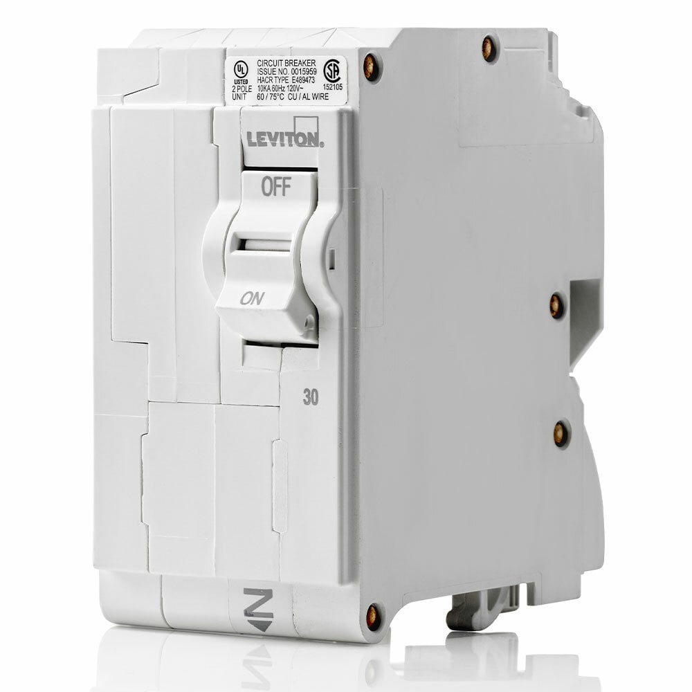 Branch Circuit Breaker, Standard 2-Pole 30A 120/240V, 10Ka Interrupt Rating