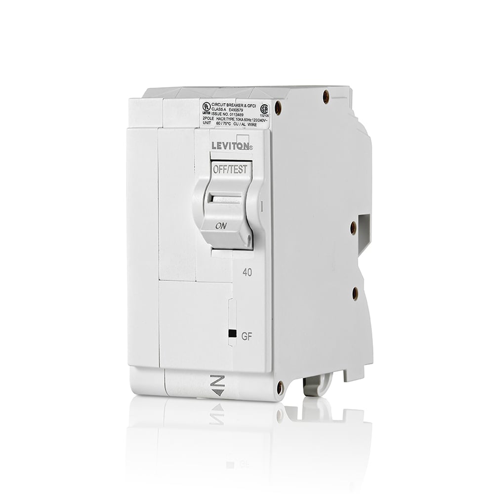 Branch Circuit Breaker, GFCI 2-Pole 40A 120/240V, 10Ka Interrupt Rating