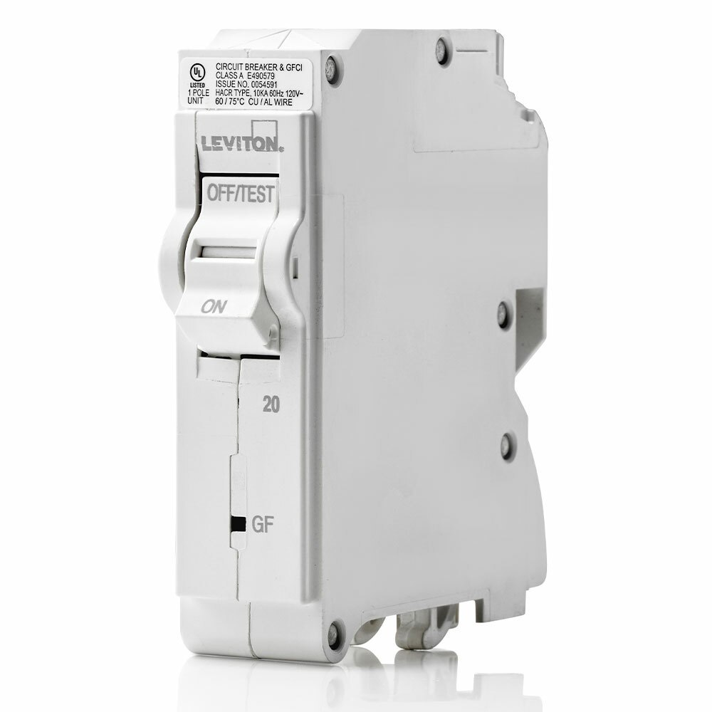 Branch Circuit Breaker, GFPE 1-Pole 20A 120V, 10Ka Interrupt Rating