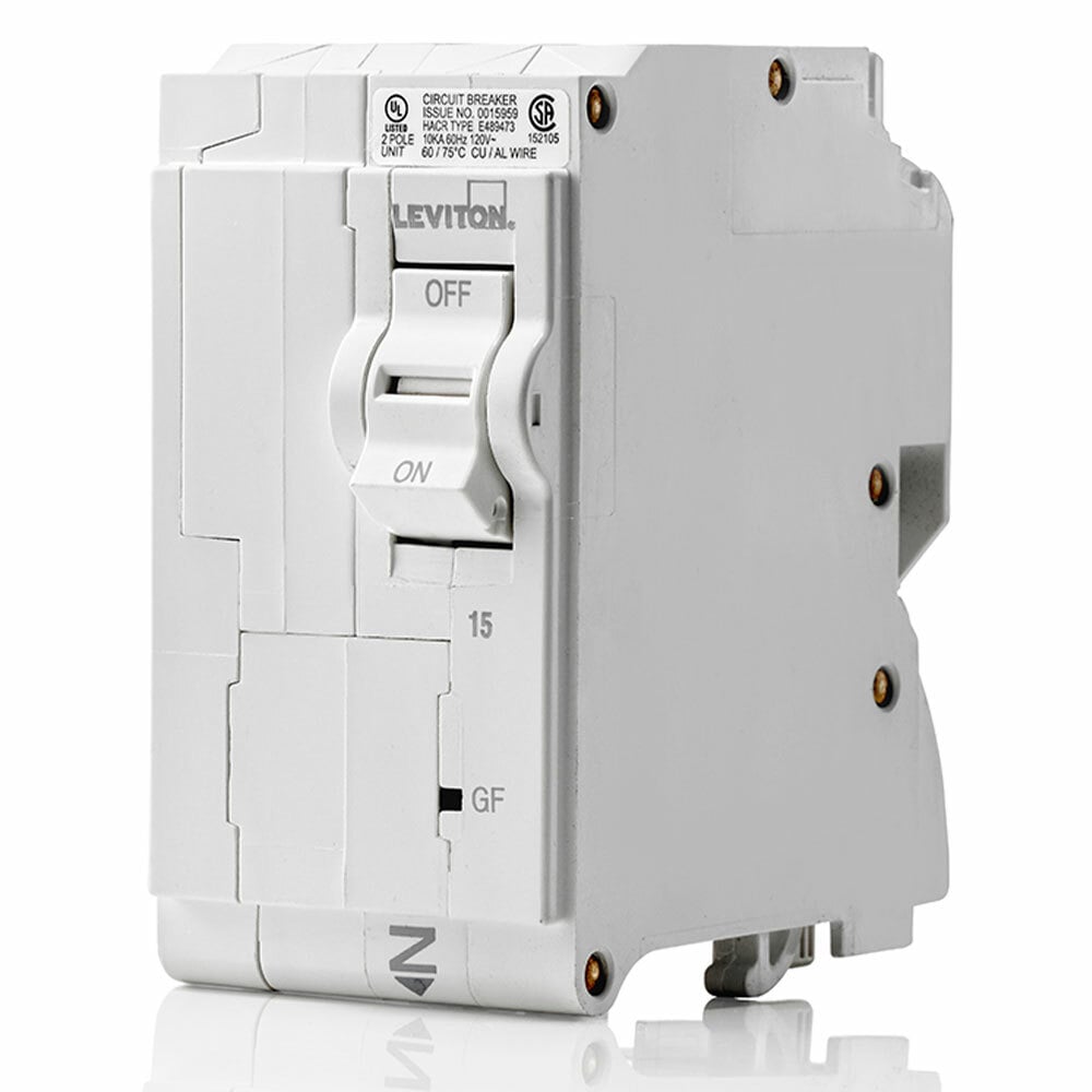 Branch Circuit Breaker, GFPE 2-Pole 15A 120/240V, 10Ka Interrupt Rating
