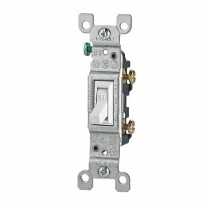 1463-LC 3-Way Illuminated Off Grounding AC Quiet Switch, 120 VAC, 15 A, 60 Hz, 1/2 hp Power Rating