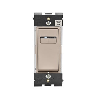 Leviton Renu  Universal Dimmer REL06-WW for Single Pole, 3-Way or More Applications, 600W-120VAC Incandescent, 600VA-120VAC MLV and 300W-120VAC Dimmable LED and CFL, in Caf acute  Latte