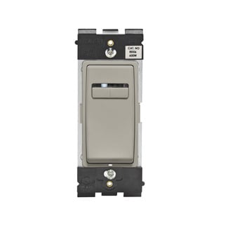 Leviton Renu  Universal Dimmer REL06-WW for Single Pole, 3-Way or More Applications, 600W-120VAC Incandescent, 600VA-120VAC MLV and 300W-120VAC Dimmable LED and CFL, in Wood Smoke