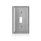 1-Gang C-Series Toggle Switch Wallplate, Standard Size, 430 Stainless Steel