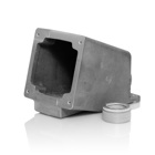 Metallic 15 deg Angle Back Box for 60A Pin   , Sleeve Inlets and Receptacles, Die Cast Aluminum, 1.5 NPT, Reducer Included