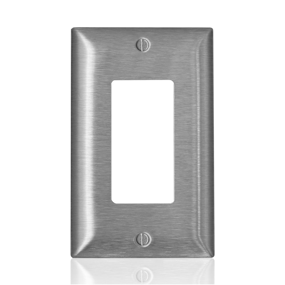 1-Gang C-Series Decora Wallplate, Midway Size, 302/304 Stainless Steel