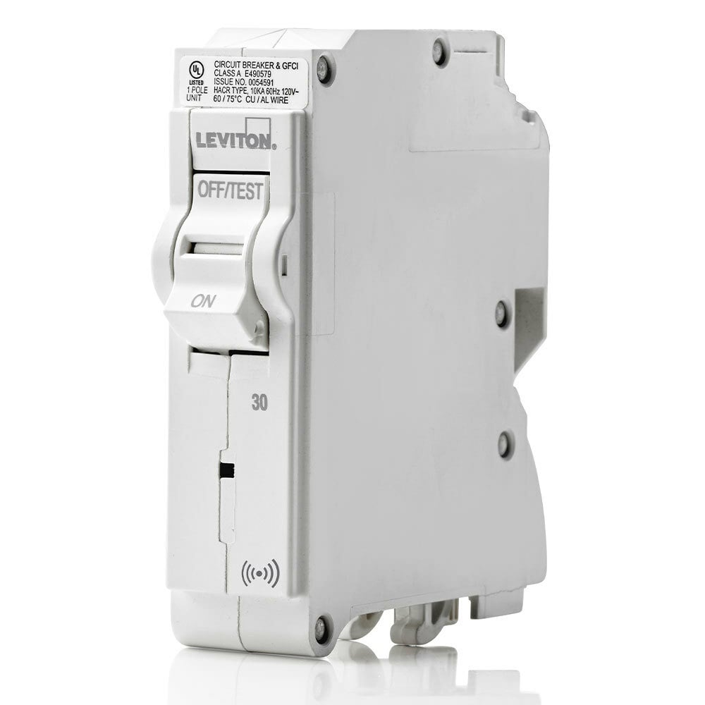 Smart Branch Circuit Breaker, Standard 1-Pole 30A 120V, 10KA Interrupt Rating