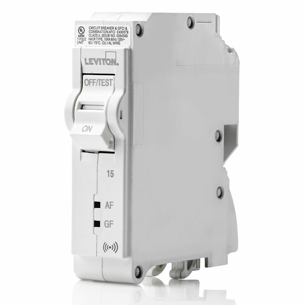 Smart Branch Circuit Breaker, AFCI/GFCI 1-Pole 15A 120V, 10KA Interrupt Rating