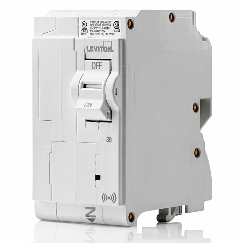 Smart Branch Circuit Breaker, Standard 2-Pole 30A 120/240V, 10KA Interrupt Rating