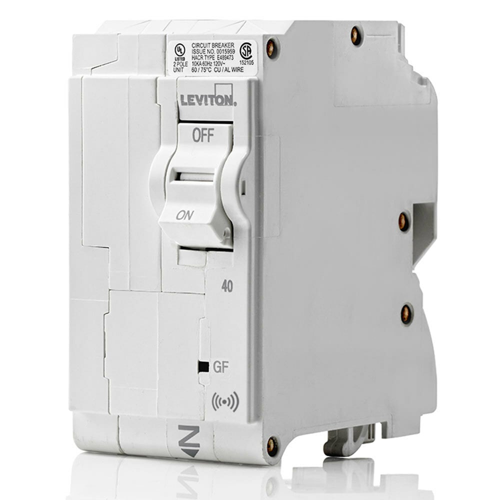 Smart Branch Circuit Breaker, GFCI 2-Pole 40A 120/240V, 10KA Interrupt Rating