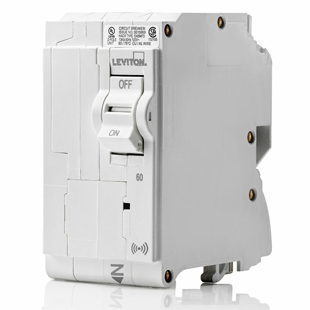 Smart Branch Circuit Breaker, Standard 2-Pole 60A 120/240V, 10KA Interrupt Rating