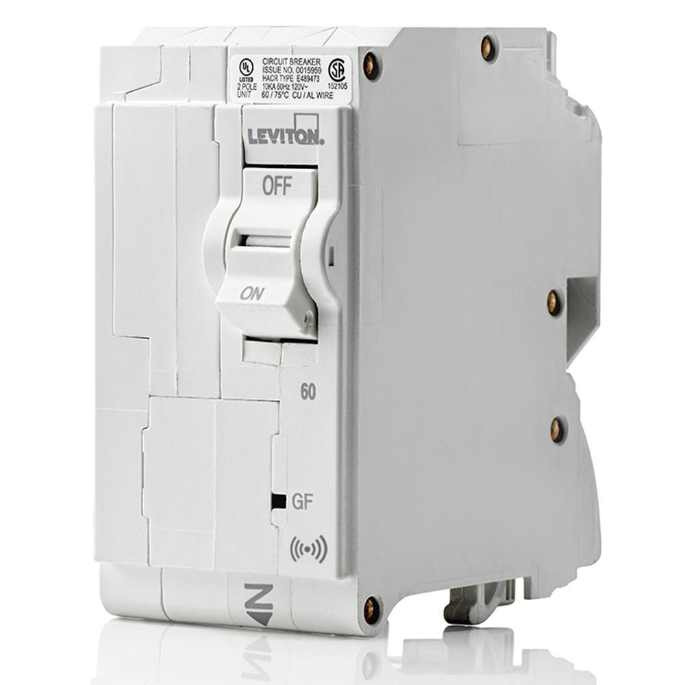 Smart Branch Circuit Breaker, GFPE 2-Pole 60A 120/240V, 10KA Interrupt Rating
