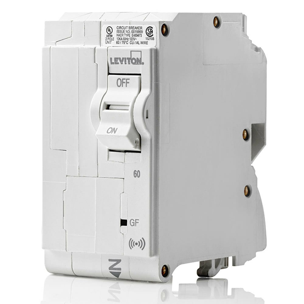 Smart Branch Circuit Breaker, GFCI 2-Pole 60A 120/240V, 10KA Interrupt Rating