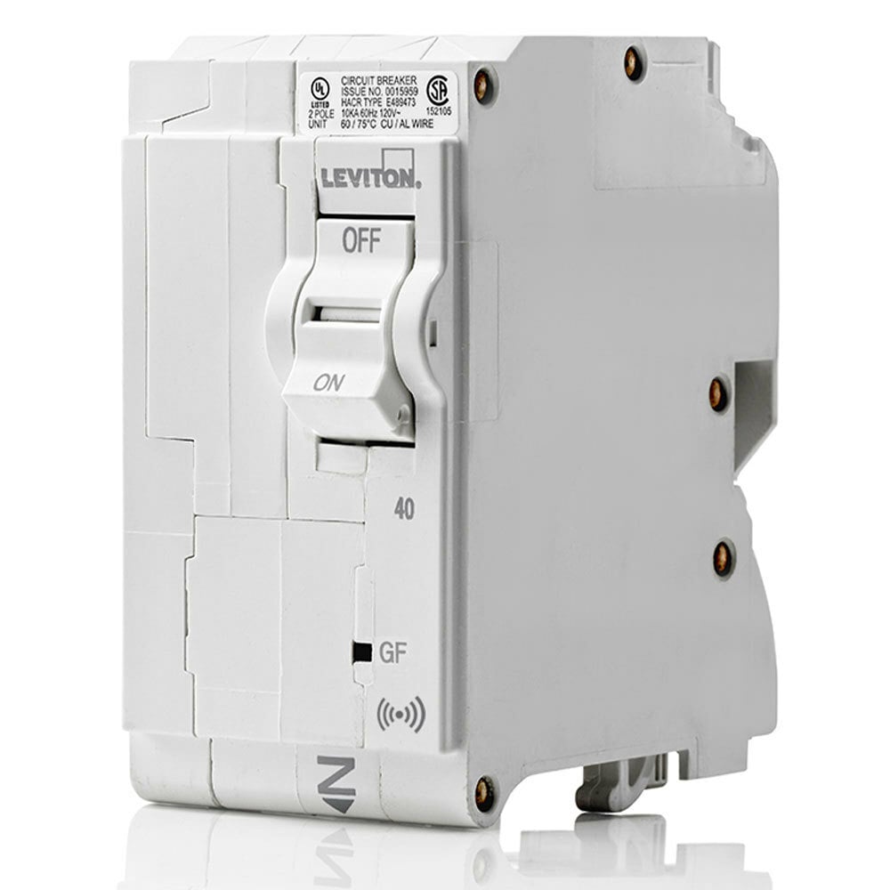 Smart Branch Circuit Breaker, GFPE 2-Pole 40A 120/240V, 10KA Interrupt Rating