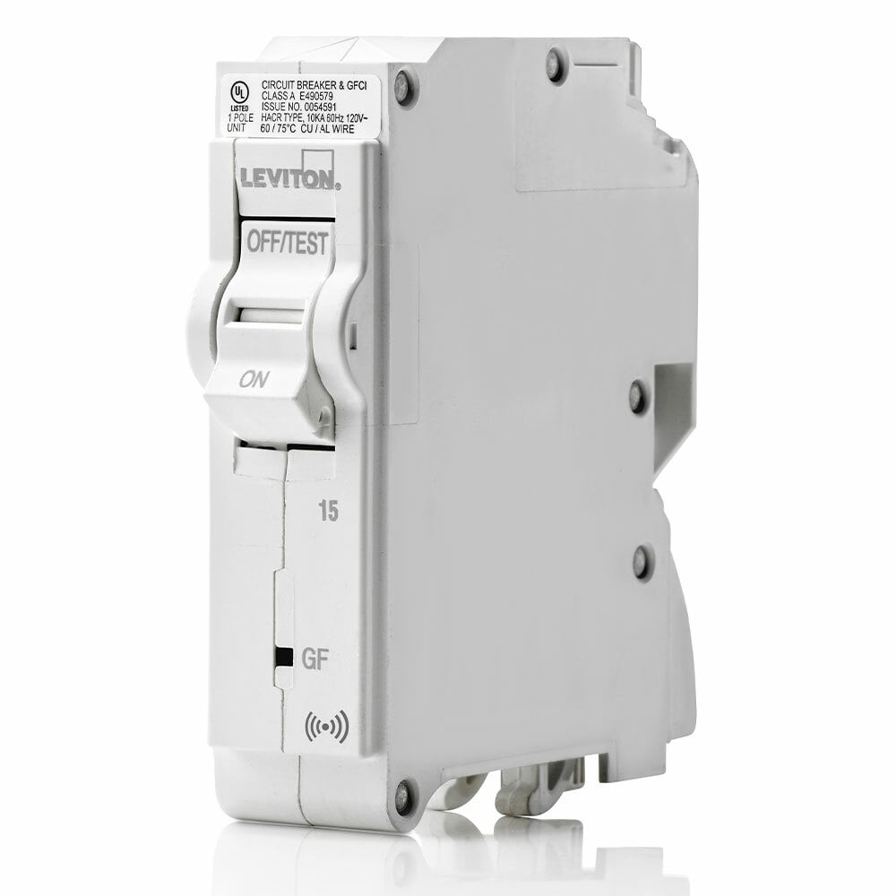 Smart Branch Circuit Breaker, GFCI 1-Pole 15A 120V, 10KA Interrupt Rating